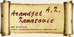 Aranđel Kamatović vizit kartica